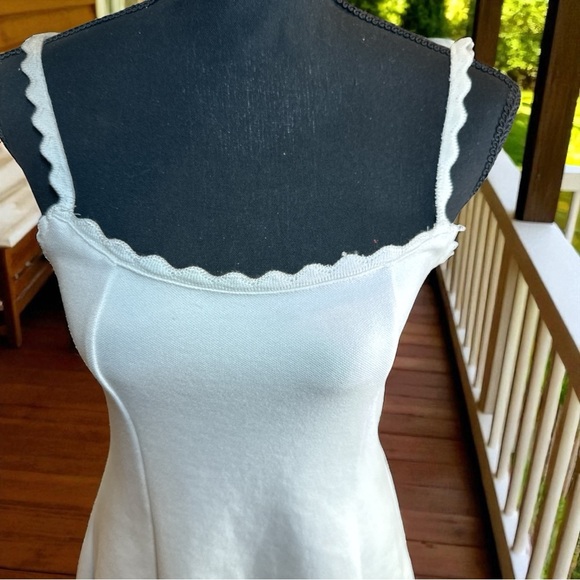 ZARA Short A-Line Stretch Knit Dress Spaghetti Strap White Size Medium– NWT - Picture 2 of 12